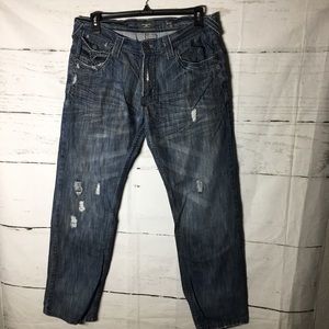Jordan Craig Men’s 36X32 Slim Fit Distressed Jeans
